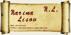 Marina Lisov vizit kartica